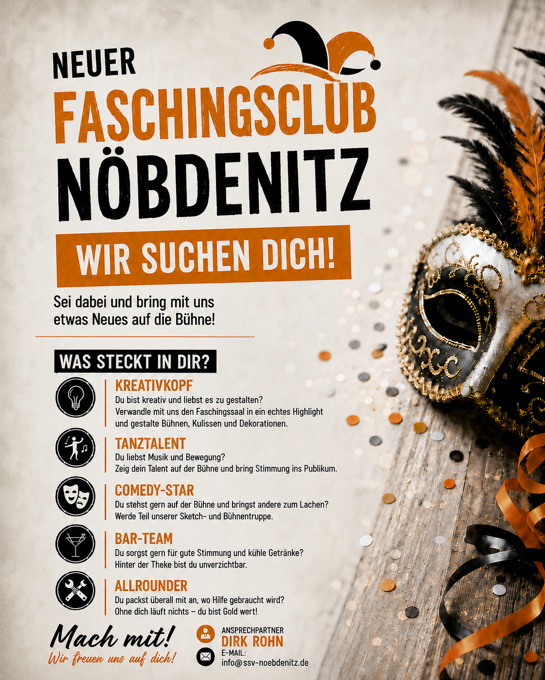 Fasching Flyer 2026